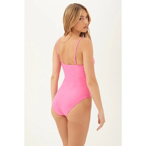 💕TRINA TURK💕 Sway Scoop Maillot Sway One Piece Swimsuit ~ Venus Pink 12 - Picture 4 of 14